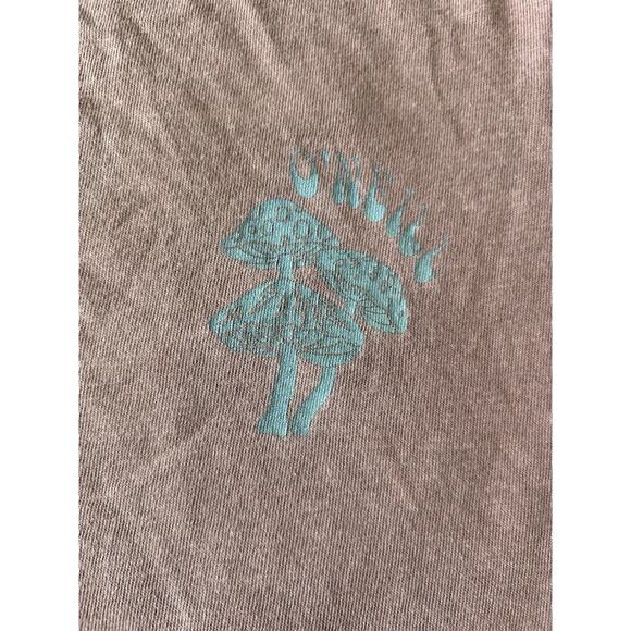 Mushroom Magic T-shirt Women’s S/M O’Neill Boho Retro Earth Tones Grunge Surfer - Picture 9 of 12
